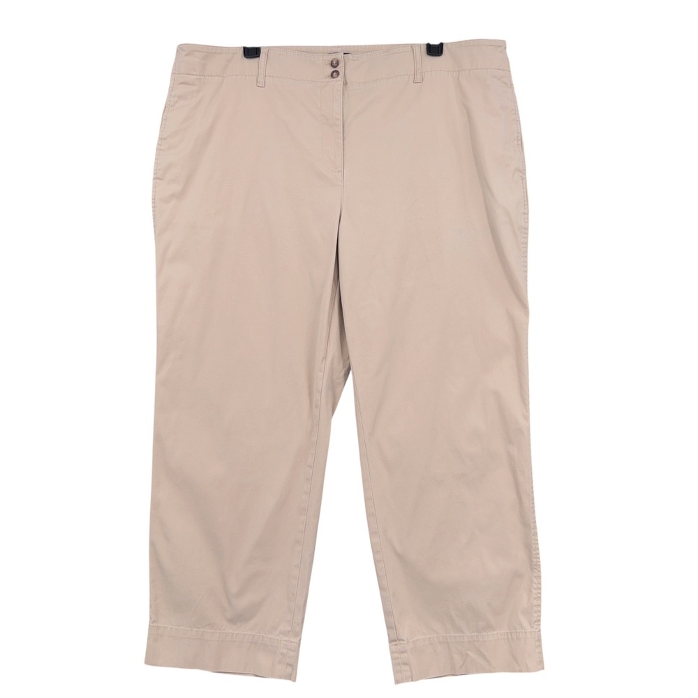 Talbots New England Chino Women 22W Cotton Spandex Tan